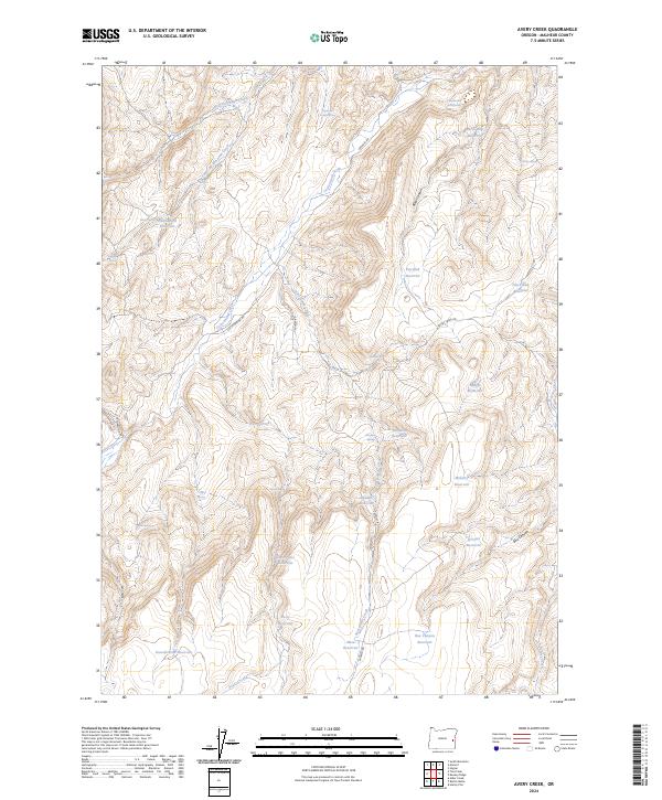 Avery Creek, OR — USGS 7.5-minute topo (2024)