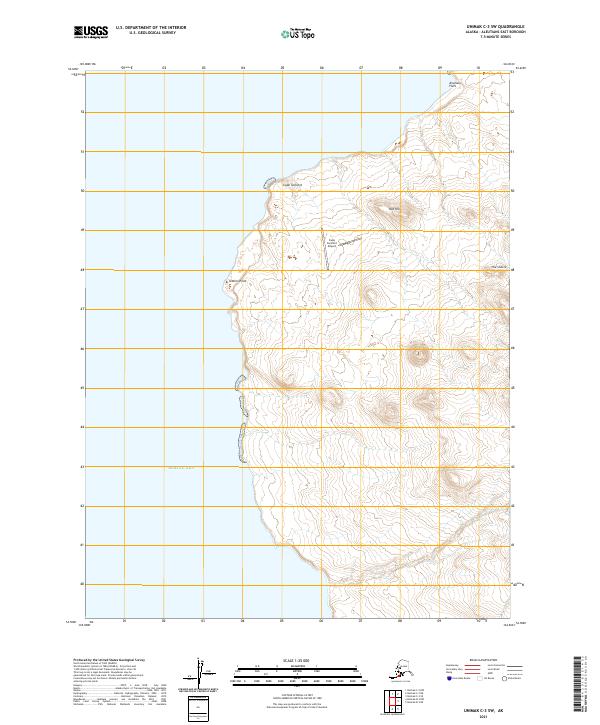 Unimak C-3 SW, AK — USGS 7.5-minute topo (2021)
