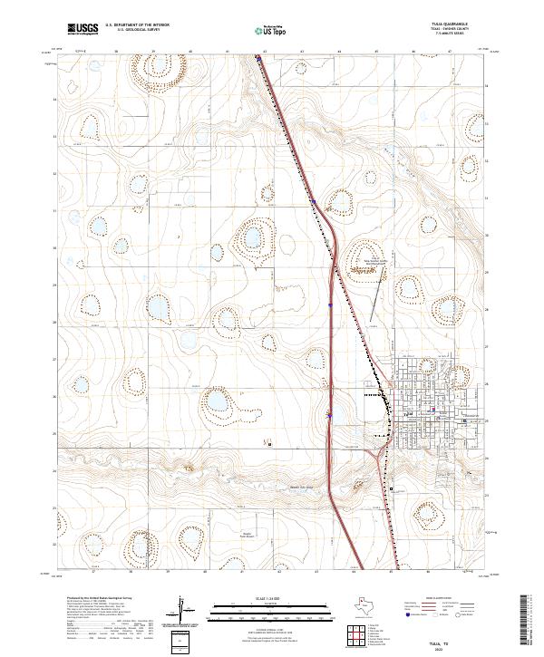 Tulia, TX — USGS 7.5-minute topo (2022)