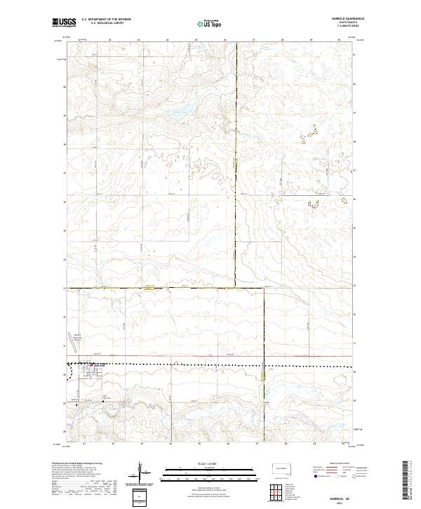 Harrold, SD — USGS 7.5-minute topo (2021)