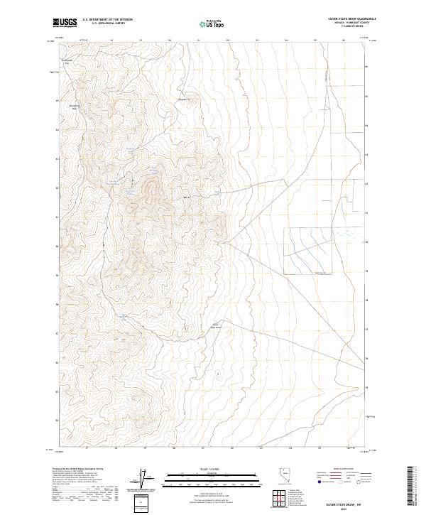 Silver State Draw, NV — USGS 7.5-minute topo (2023)