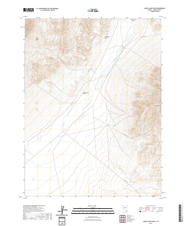 Carico Lake South, NV — USGS 7.5-minute topo (2021)