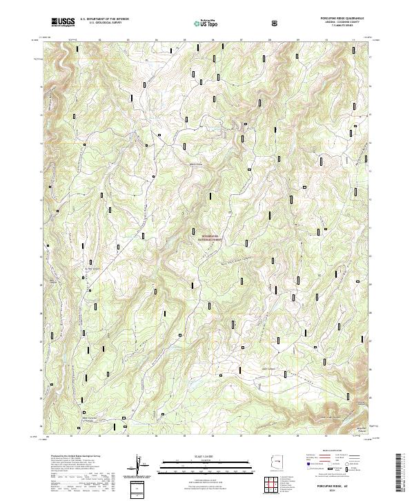 Porcupine Ridge, AZ — USGS 7.5-minute topo (2021)