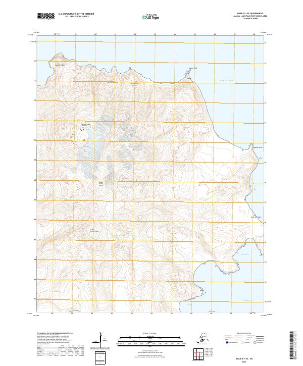 Adak D-1 SE, AK — USGS 7.5-minute topo (2021)