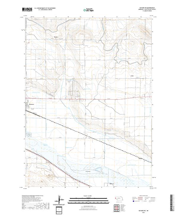 Bayard SW, NE — USGS 7.5-minute topo (2021)