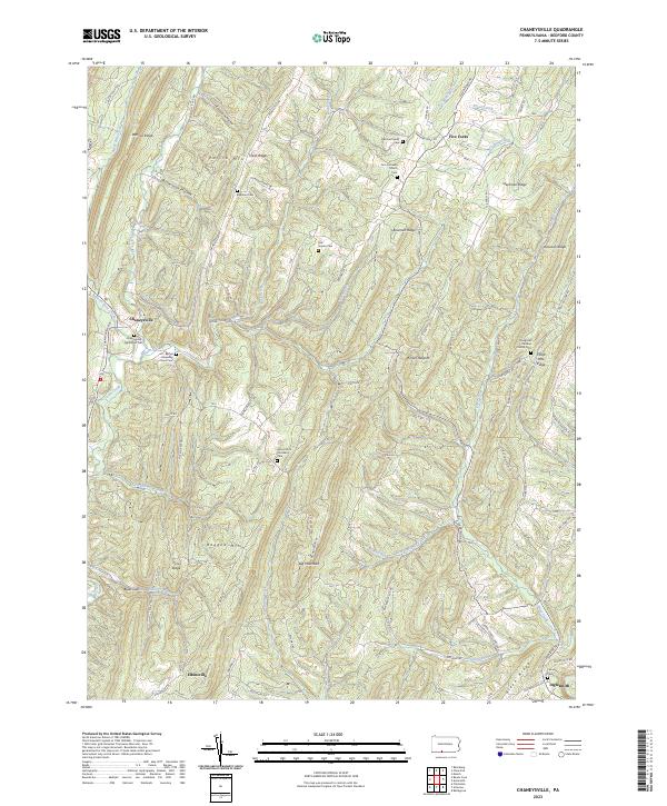 Chaneysville, PA — USGS 7.5-minute topo (2023)