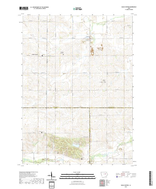 Eagle Center, IA — USGS 7.5-minute topo (2022)