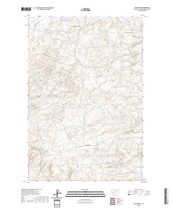 Ryan Creek, MT — USGS 7.5-minute topo (2024)