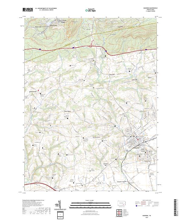 Manheim, PA — USGS 7.5-minute topo (2023)