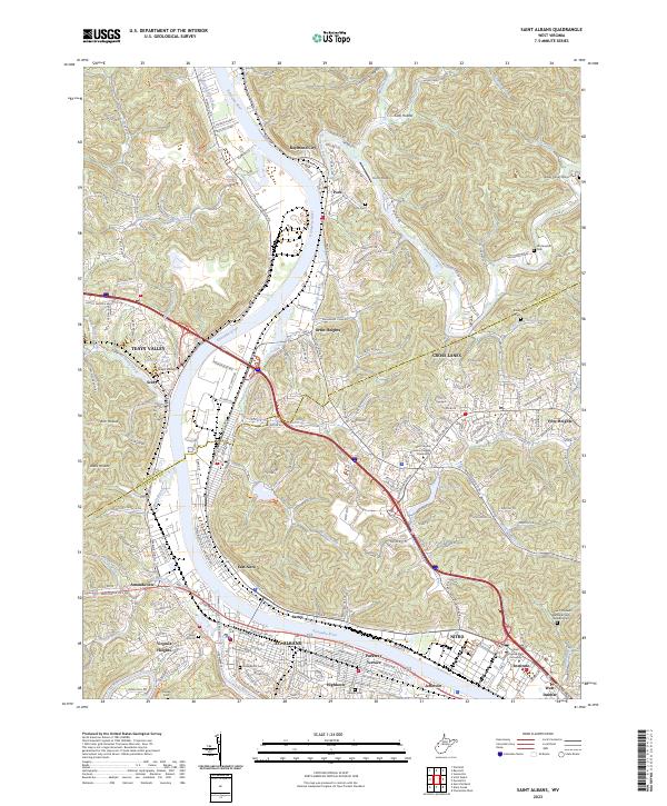 Saint Albans, WV — USGS 7.5-minute topo (2023)
