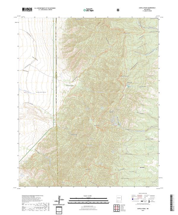 Capilla Peak, NM — USGS 7.5-minute topo (2023)
