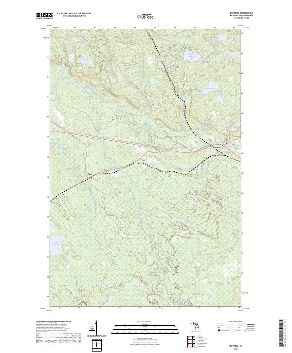 Nestoria, MI — USGS 7.5-minute topo (2023)