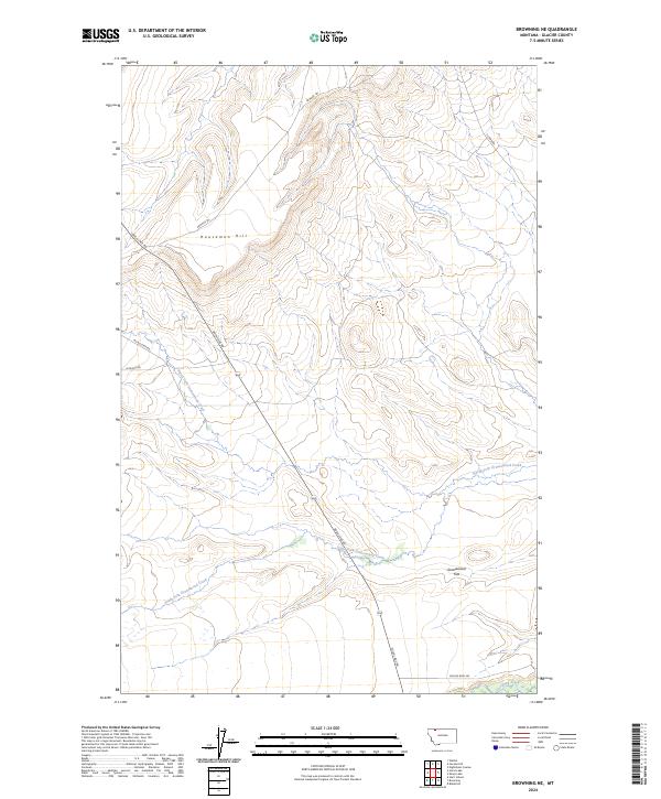 Browning NE, MT — USGS 7.5-minute topo (2024)