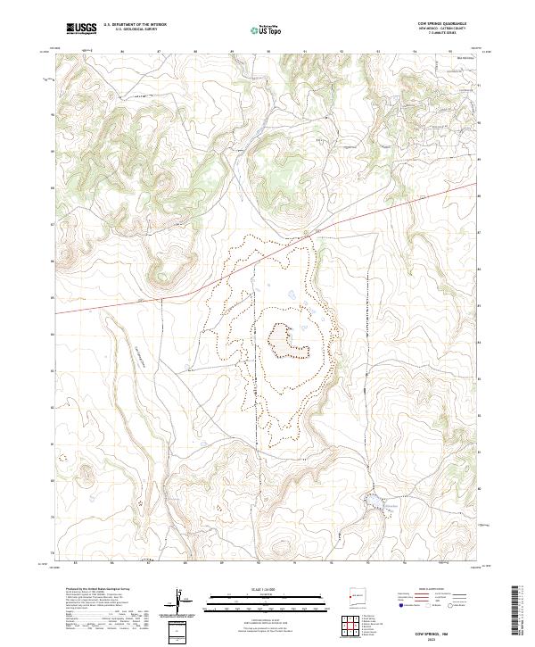 Cow Springs, NM — USGS 7.5-minute topo (2023)