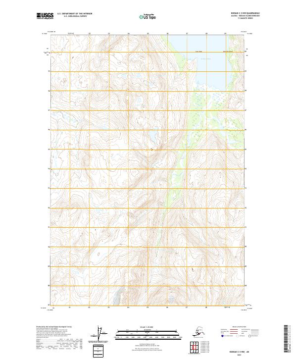 Kodiak C-3 NW, AK — USGS 7.5-minute topo (2021)