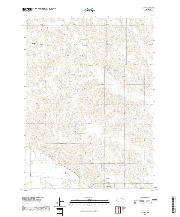 Altona, NE — USGS 7.5-minute topo (2021)
