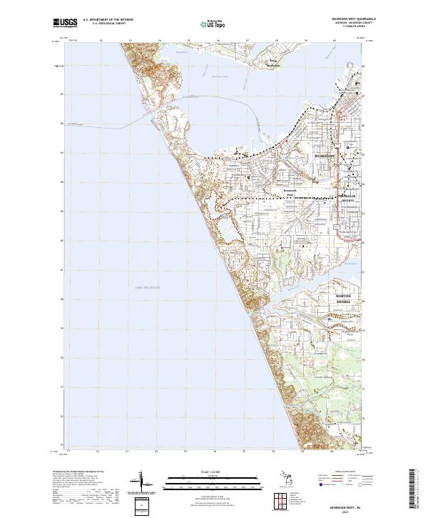 Muskegon West, MI — USGS 7.5-minute topo (2023)