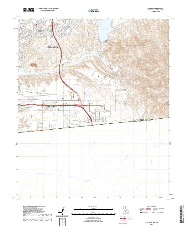 Otay Mesa, CA,BCN, US — USGS 7.5-minute topo (2021)