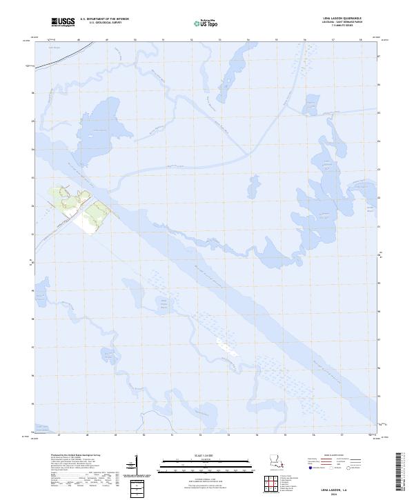 Lena Lagoon, LA — USGS 7.5-minute topo (2024)