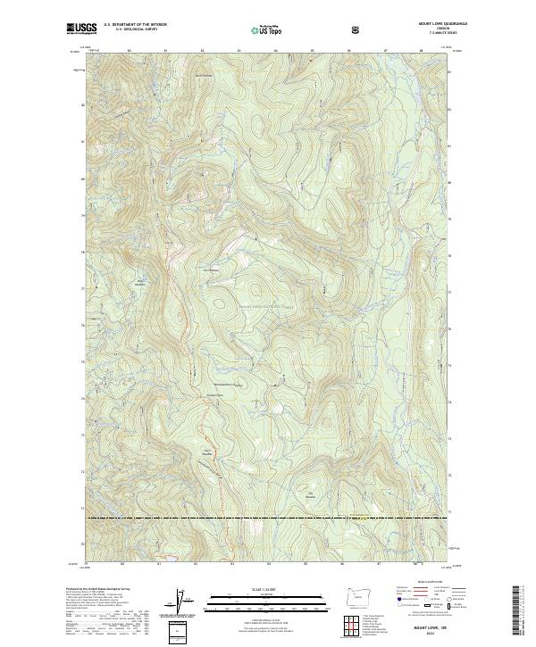 Mount Lowe, OR — USGS 7.5-minute topo (2024)