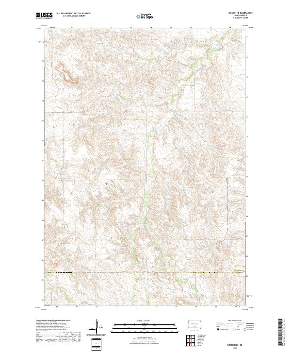 Mission NE, SD — USGS 7.5-minute topo (2021)