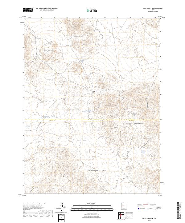 Lady Laird Peak, UT — USGS 7.5-minute topo (2023)