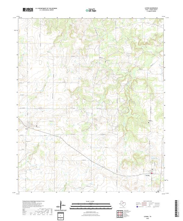 Loving, TX — USGS 7.5-minute topo (2022)
