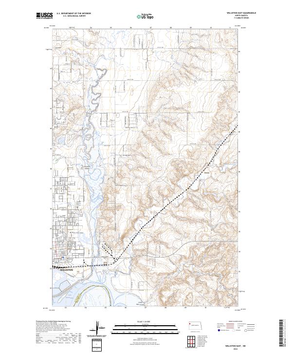 Williston East, ND — USGS 7.5-minute topo (2024)