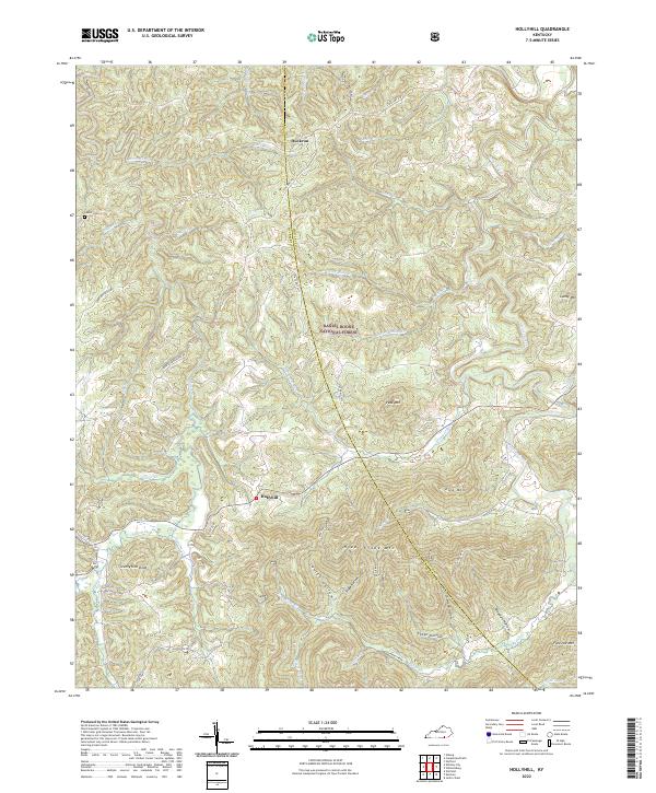 Hollyhill, KY — USGS 7.5-minute topo (2022)