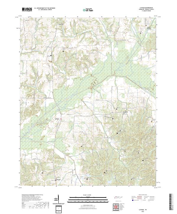 Latham, TN — USGS 7.5-minute topo (2022)