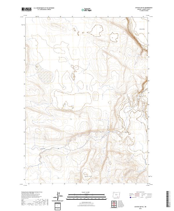 Coyote Gap SE, OR — USGS 7.5-minute topo (2023)