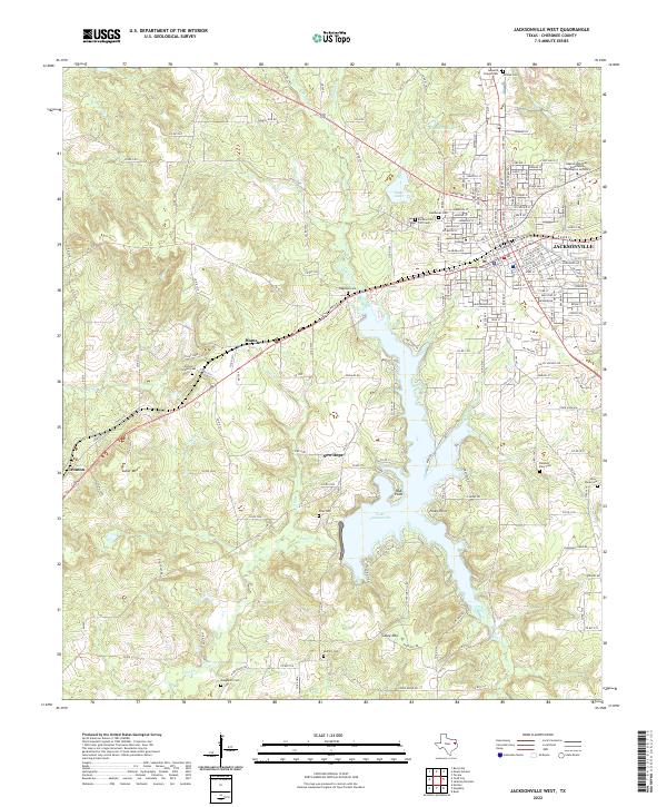 Jacksonville West, TX — USGS 7.5-minute topo (2022)