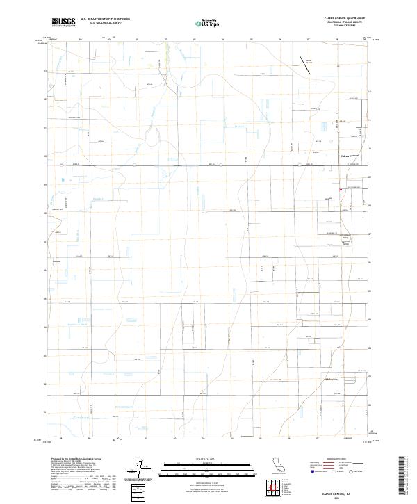 Cairns Corner, CA — USGS 7.5-minute topo (2021)