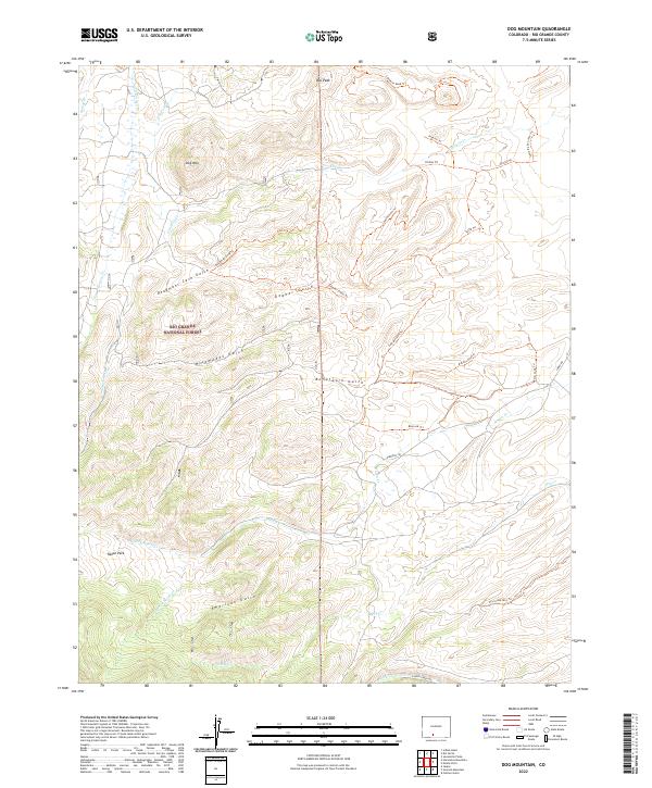 Dog Mountain, CO — USGS 7.5-minute topo (2022)