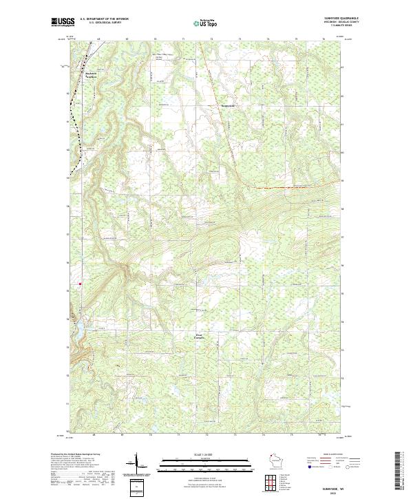 Sunnyside, WI — USGS 7.5-minute topo (2022)