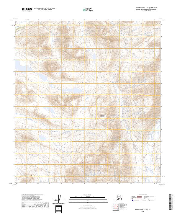 Mount Hayes B-6 SW, AK — USGS 7.5-minute topo (2024)