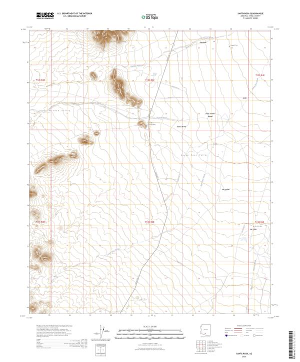 Santa Rosa, AZ — USGS 7.5-minute topo (2026)