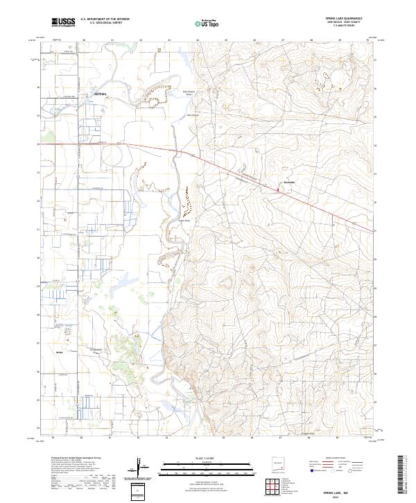 Spring Lake, NM — USGS 7.5-minute topo (2023)