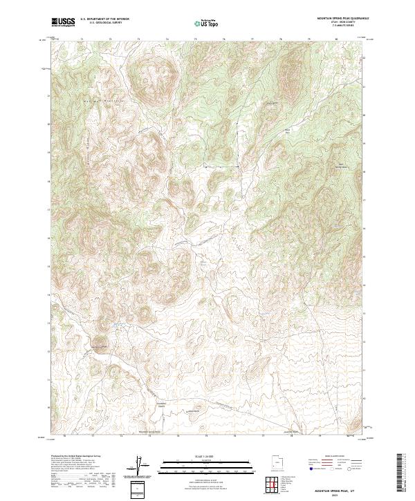 Mountain Spring Peak, UT — USGS 7.5-minute topo (2023)