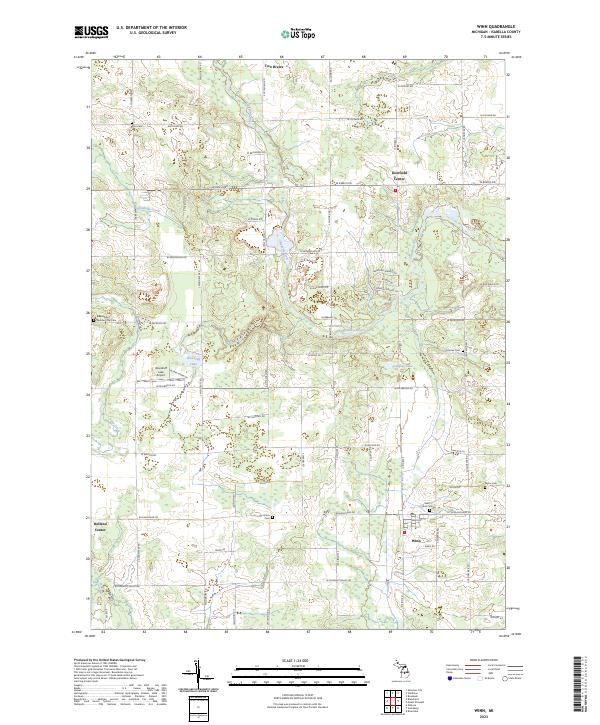 Winn, MI — USGS 7.5-minute topo (2023)