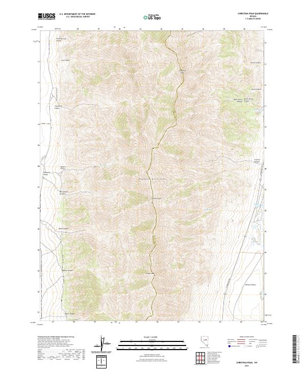 Christina Peak, NV — USGS 7.5-minute topo (2021)
