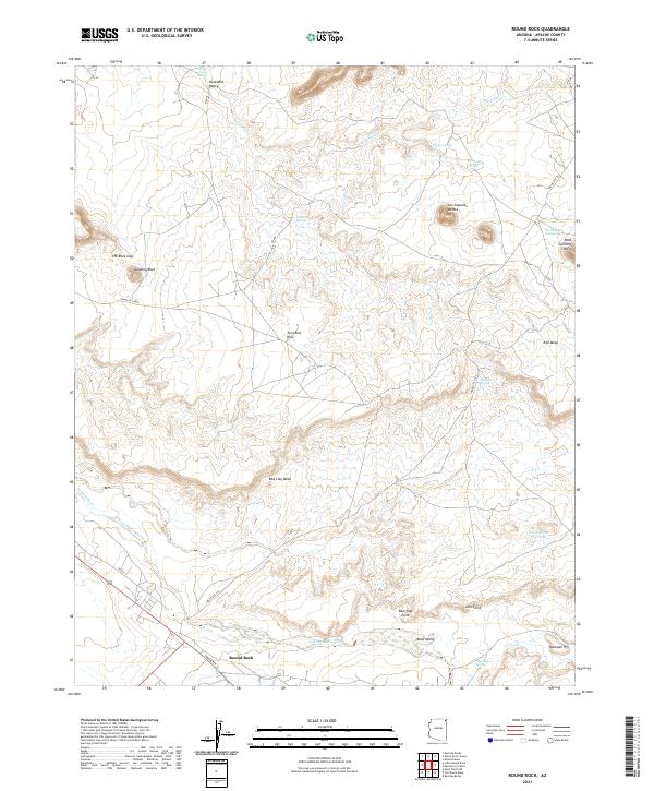 Round Rock, AZ — USGS 7.5-minute topo (2021)