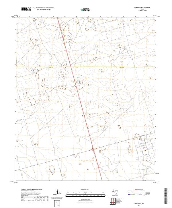 Gardendale, TX — USGS 7.5-minute topo (2022)