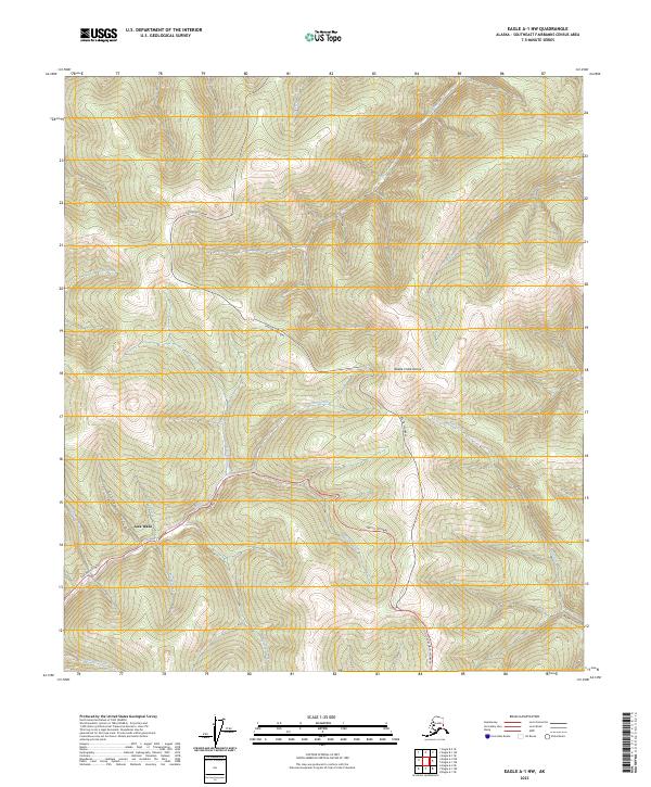 Eagle A-1 NW, AK — USGS 7.5-minute topo (2023)
