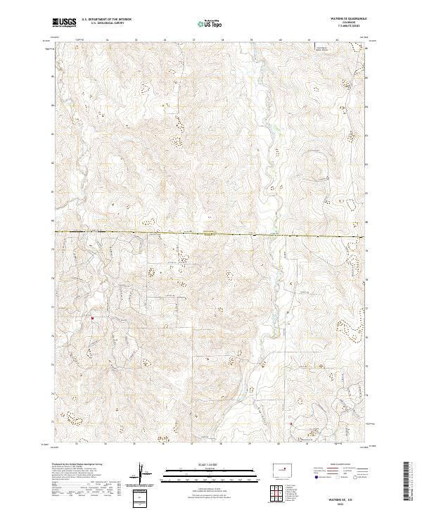 Watkins SE, CO — USGS 7.5-minute topo (2022)