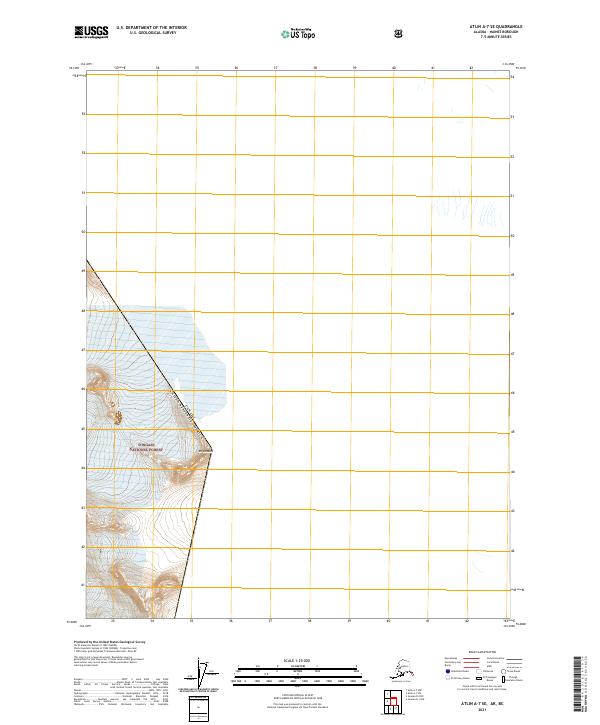 Atlin A-7 SE, AK-BC — USGS 7.5-minute topo (2021)