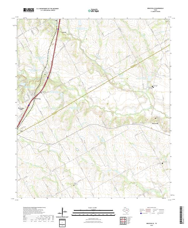 Bruceville, TX — USGS 7.5-minute topo (2022)