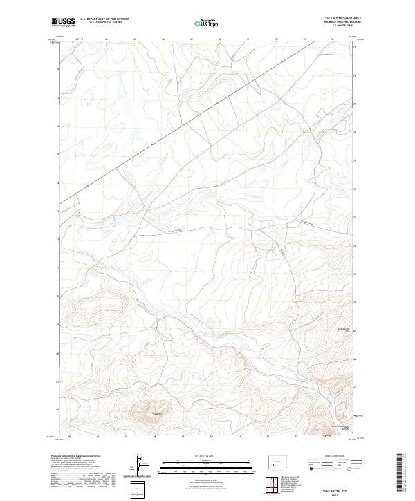 Tule Butte, WY — USGS 7.5-minute topo (2021)