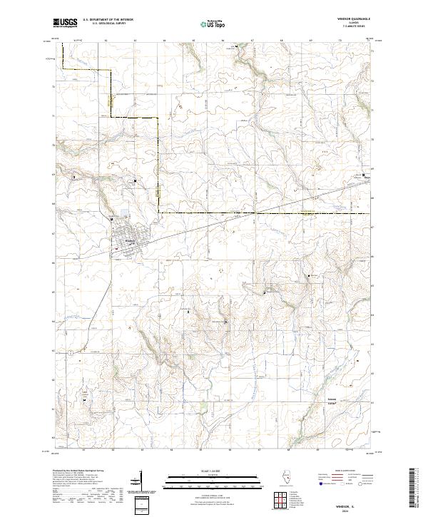 Windsor, IL — USGS 7.5-minute topo (2024)