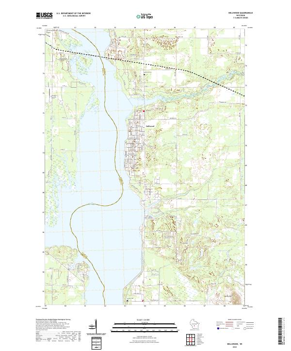 Dellwood, WI — USGS 7.5-minute topo (2022)